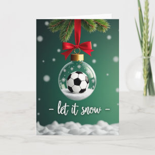 Fotbollsjul Snöglob Kort