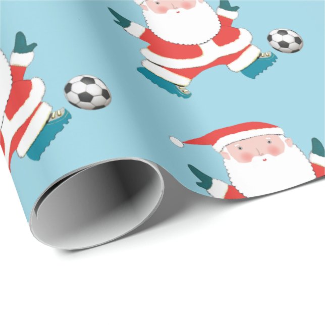 Fotbollsjulspapper Presentpapper (Rullad Hörn)