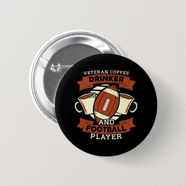 Fotbollskaffee Knapp (Framsida & baksida)