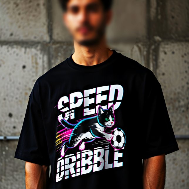 Fotbollskatt Awesome Dribble Player T-shirt Presen (Skapare uppladdad)
