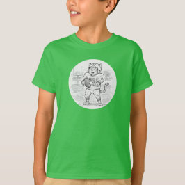 Fotbollskatt (linjeteckning) - Stödjer ideella org T Shirt
