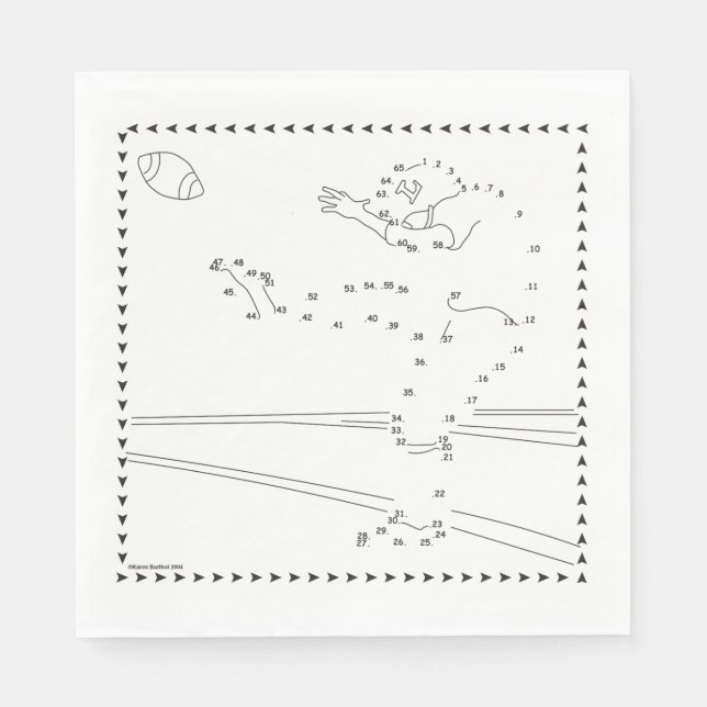 Fotbollskicker ansluts till punkterna pappersservett (Framsidan)