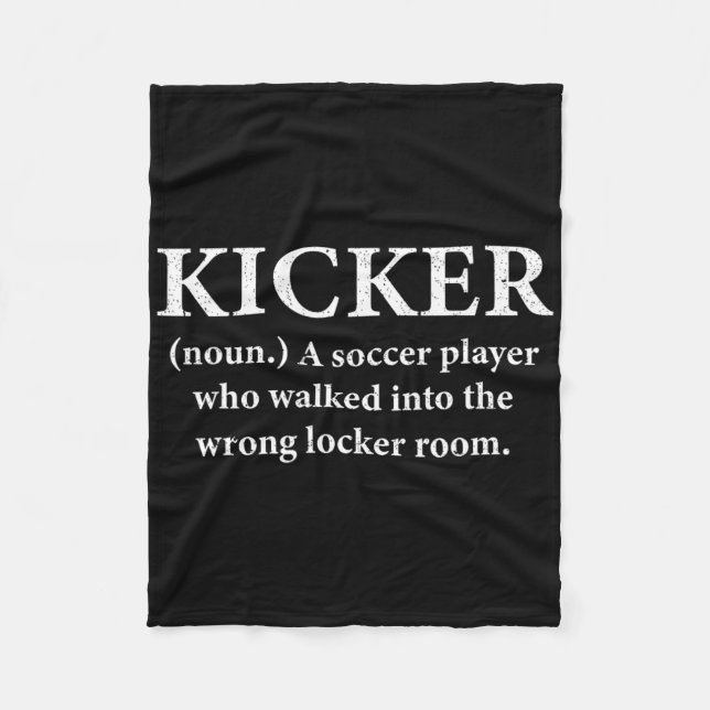 Fotbollskickning Kicker Definition Football Kicker Fleecefilt (Framsidan)