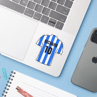 Fotbollskjorta i Blue & White Rand
