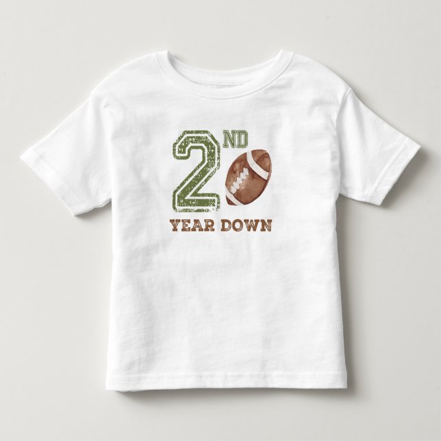Fotbollskläder för andra födelsedagen t shirt (Framsida)