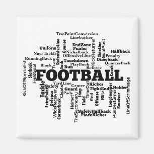 Fotbollsklubben Ord Cloud Magnet