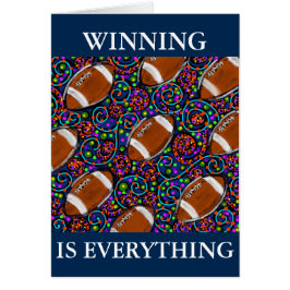 Fotbollskonst Blå Hälsningskort