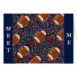 Fotbollskonst Blå Hälsningskort