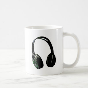 Fotbollskonst för hörlurar kaffemugg