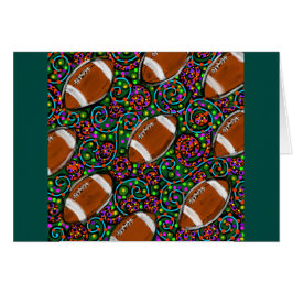 Fotbollskonst Grön Hälsningskort