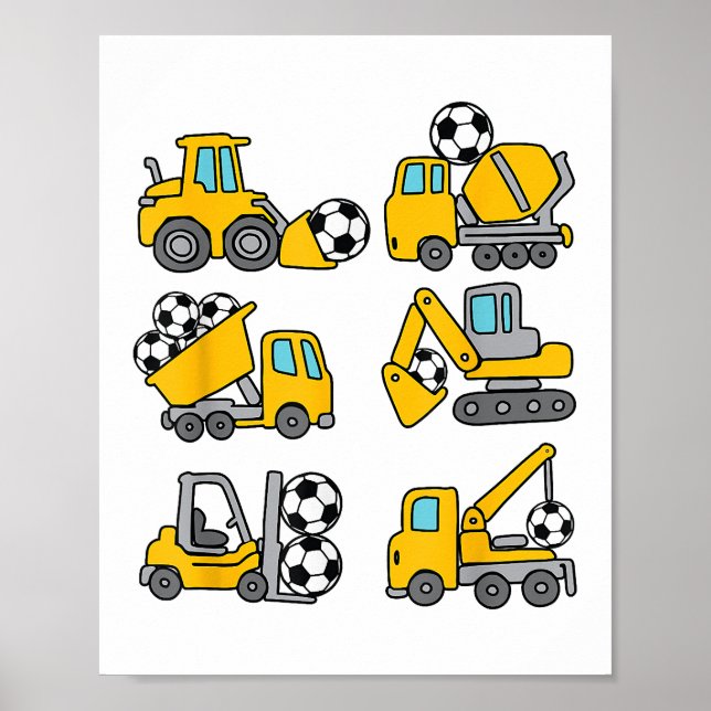 Fotbollskonstruktion för fotbollen Soccer Ball Kid Poster (Framsidan)