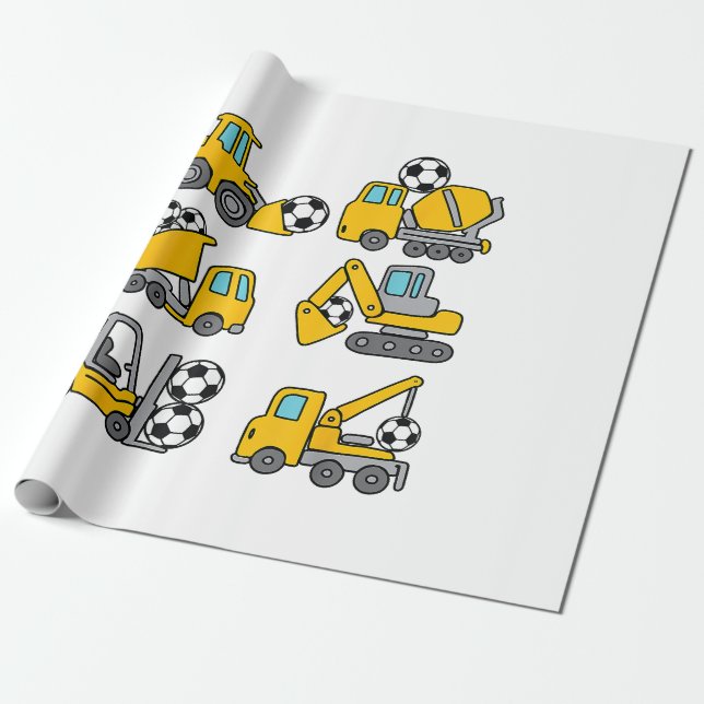 Fotbollskonstruktion för fotbollen Soccer Ball Kid Presentpapper (Utrullad)