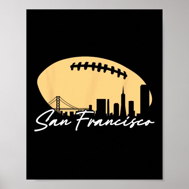 Fotbollskontur till din stad San Fran Poster (Framsidan)