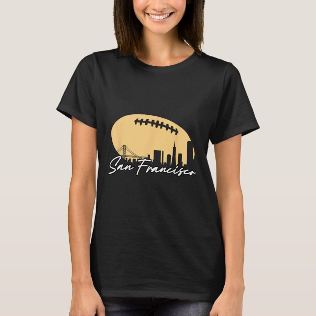 Fotbollskontur till din stad San Fran T Shirt (Framsida)