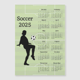 Fotbollskort 2025 i kalendern