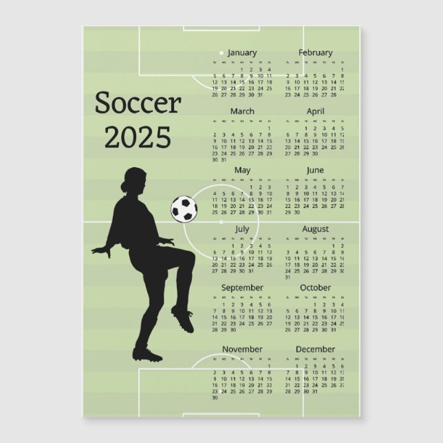 Fotbollskort 2025 i kalendern (Framsida)