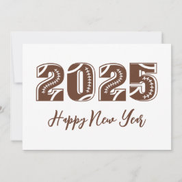 Fotbollskort stil enkelt gott nytt år 2025 julkort