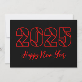 Fotbollskort stil enkelt gott nytt år 2025 julkort