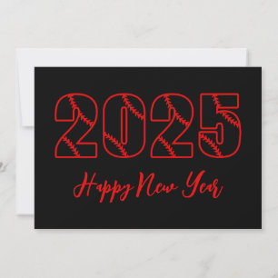 Fotbollskort stil enkelt gott nytt år 2025 julkort