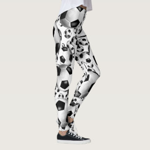 Fotbollskulor mönster-balkar med ANY bkgrd färg Leggings