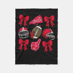 Fotbollskvett Bow Cheer Mamma Red Fleecefilt
