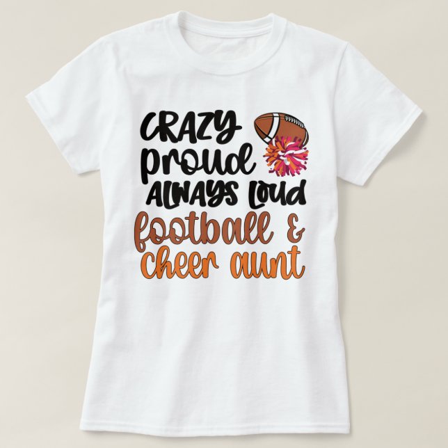 Fotbollskvinna Moster i CheerLeaderspelare T Shirt (Design framsida)