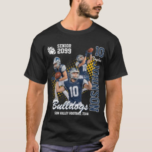 Fotbollslag Anpassad bild Senior Night Blå T Shirt