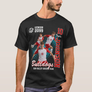 Fotbollslag Anpassad bild Senior Night Röd T Shirt