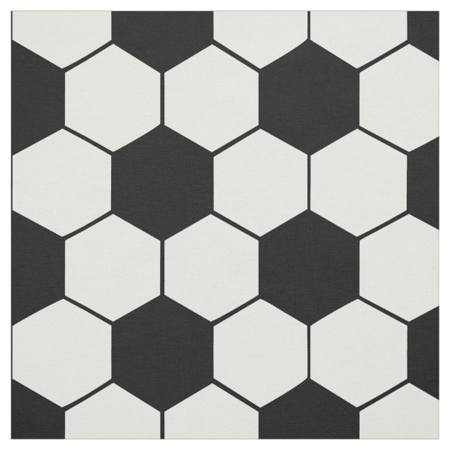 Fotbollslag, svart och vitt mönster tyg (Provkarta)