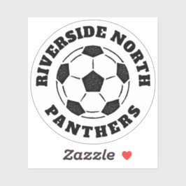 Fotbollslaget namn svart dekal