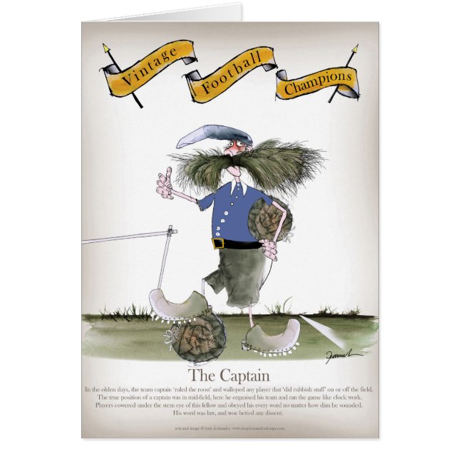 fotbollslagkaptendeppighet hälsningskort (Framsidan)