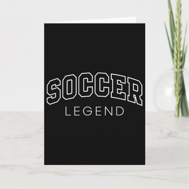 Fotbollslegend komisk atletisk text lagspelare kort (Framsida)