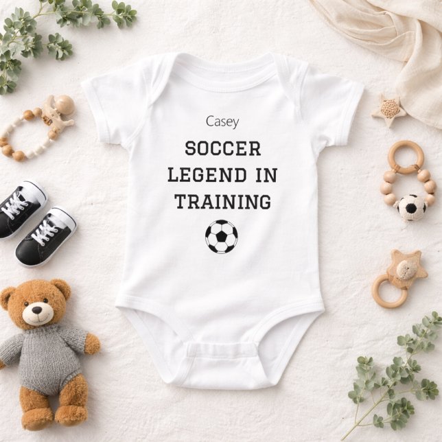 Fotbollslegendeträning Anpassat Babynamn T Shirt (Skapare uppladdad)