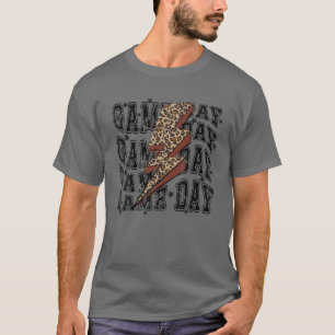 Fotbollsleopard, blixt, fotboll t shirt