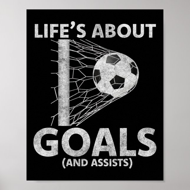 Fotbollsliv Handlar Om Mål Fotbollsentusiaster Spe Poster (Framsidan)
