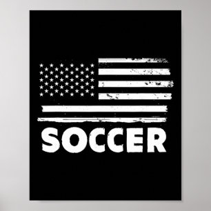 Fotbollsliv Usa Flagga Patriotisk Sportdesign  Poster