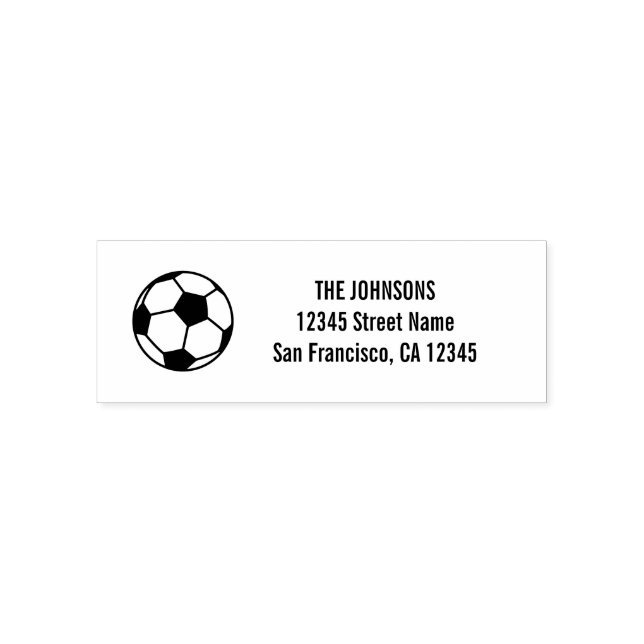 Fotbollslogotyp självbläckande returadressstämplar självfärgande stämpel (Design)