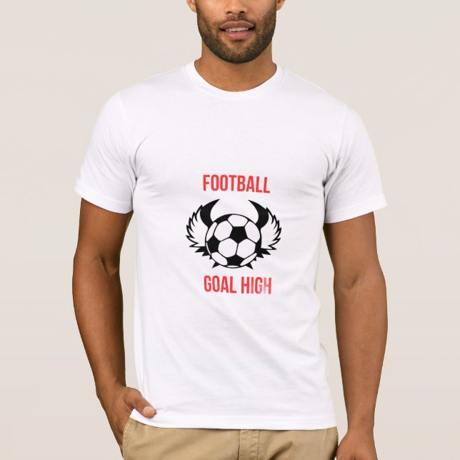 Fotbollsmål - hög t-shirt (Framsida)