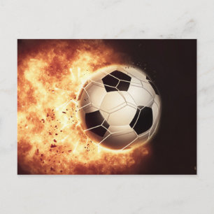 Fotbollsmål Vykort