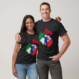 Fotbollsmålet Firande Italien Flagga 2025 T Shirt