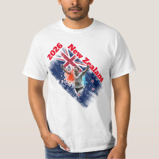 Fotbollsmålfirande Nya Zeelands flagga 2026 T Shirt