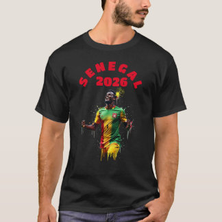 Fotbollsmålfirande Senegals flagga 2026 T Shirt