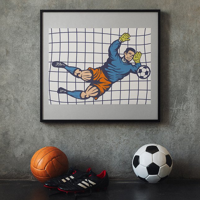 Fotbollsmålvakt Dykande Räddning Poster (Skapare uppladdad)