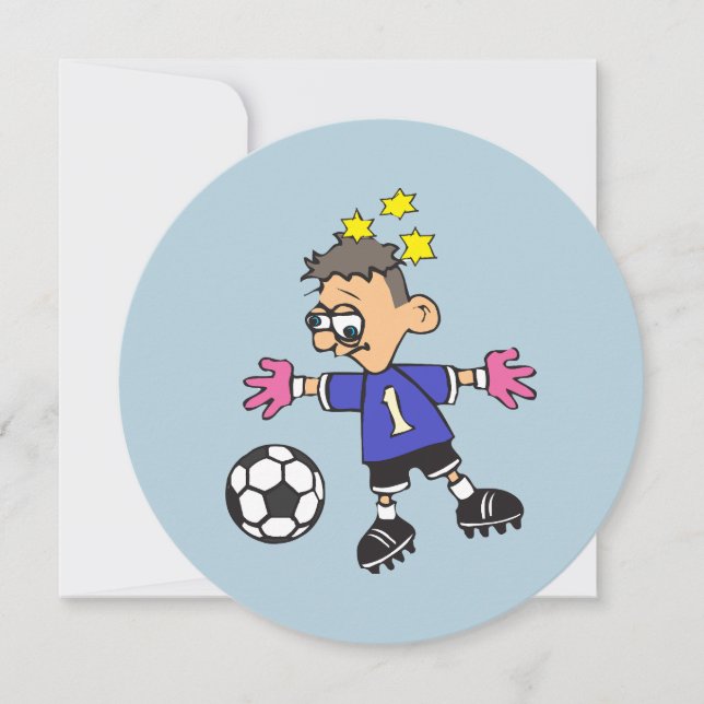 Fotbollsmålvakt missar bollen kort (Framsida)