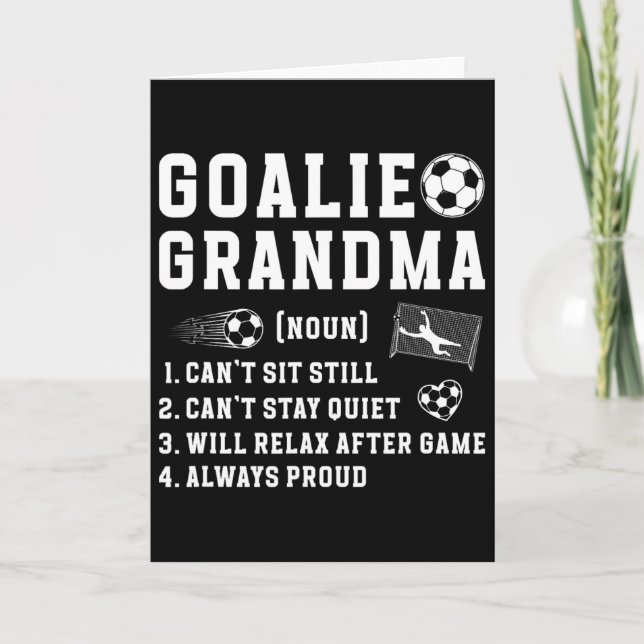 Fotbollsmålvakt Mormor Definition Fotbollsspelare Kort (Framsida)