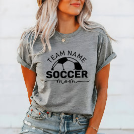 Fotbollsmamma Anpassat Lag Namn Nummer Grå T Shirt