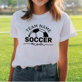 Fotbollsmamma Anpassat Lag Namn Nummer Vitt T Shirt