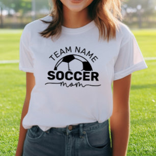 Fotbollsmamma Anpassat Lag Namn Nummer Vitt T Shirt