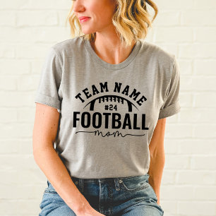Fotbollsmamma anpassat lag Svart på Grå T Shirt