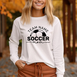 Fotbollsmamma Anpassat Lag Vitt Långärmat T Shirt